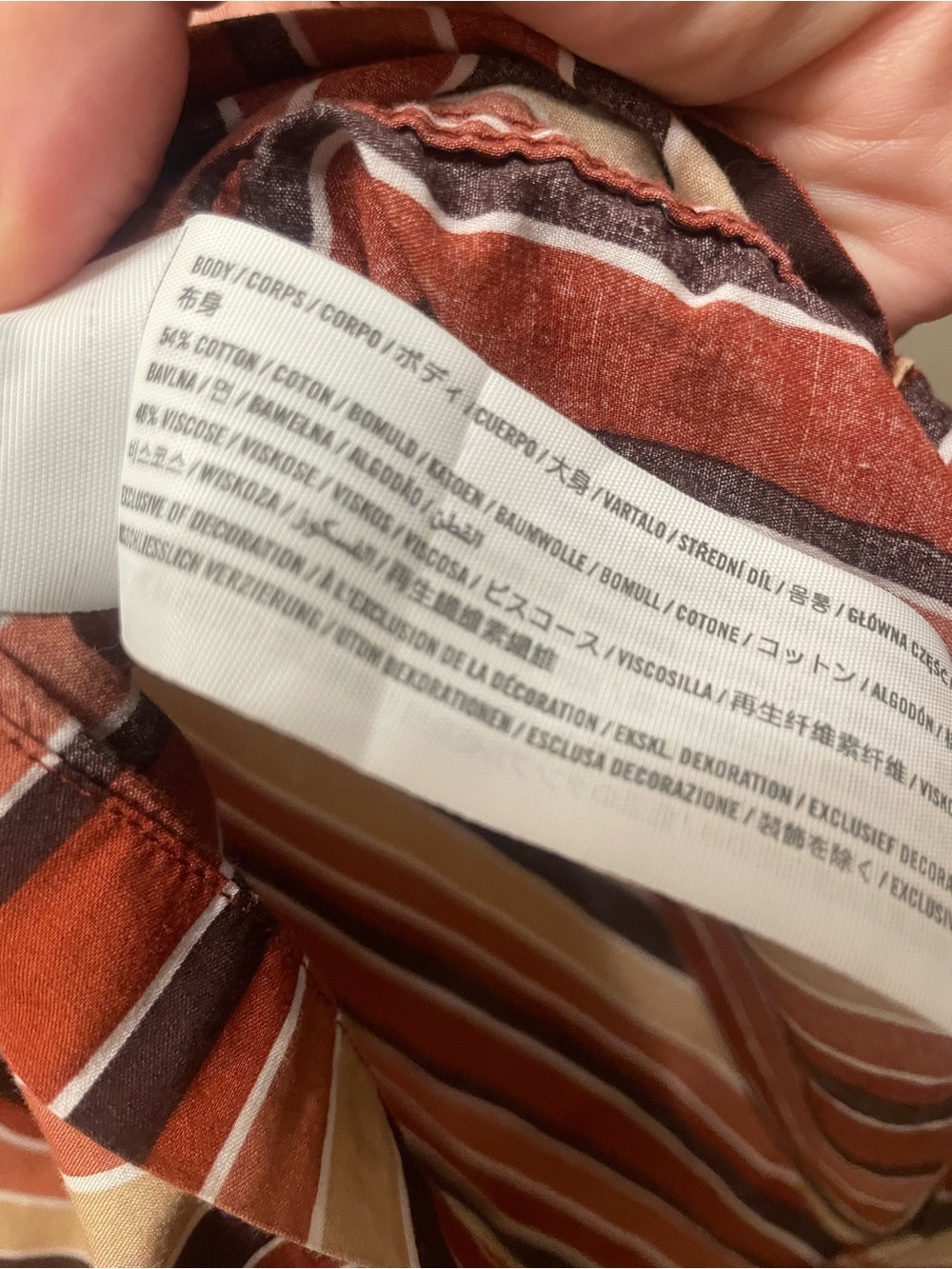 Abercrombie & Fitch Rust and Cream Striped Short-Sleeve Shirt preppy fall baggy - Picture 3 of 7